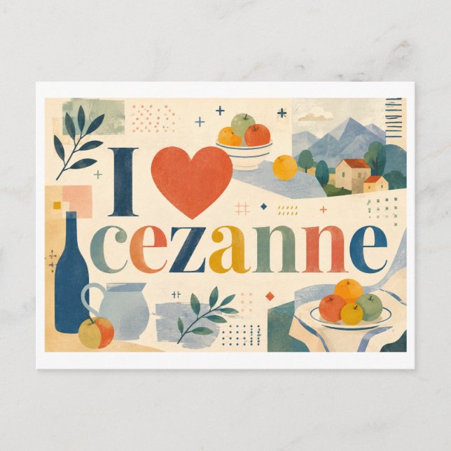 Carte Postale "J'adore Cézanne" (Devant)