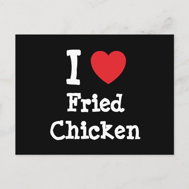 Carte Postale J'adore Fried Coeur de poulet T-shirt (Devant)