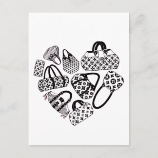 Carte Postale J'adore Handbags Post Card