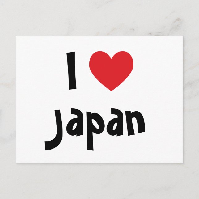 Carte Postale J'adore Japon (Devant)