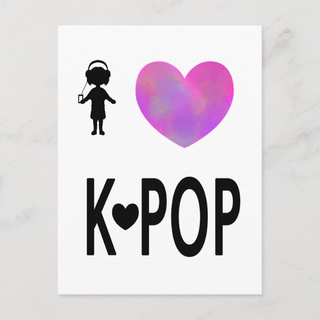 Carte Postale J'adore K-pop (Devant)