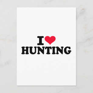Carte Postale J'adore la chasse