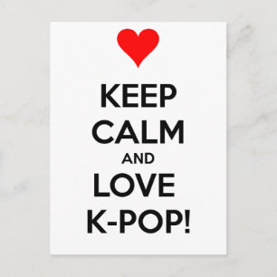 Carte Postale J'adore la K-Pop !