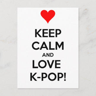 Carte Postale J'adore la K-Pop !