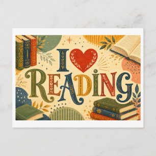 Carte Postale "J'adore la lecture"