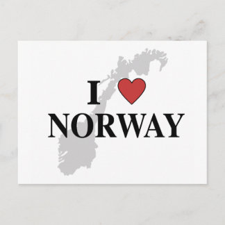 Carte Postale J'adore la Norvège