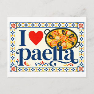 Carte Postale "J'adore la paella"