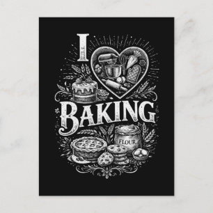 Carte Postale J'adore la pâtisserie