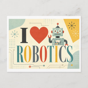 Carte Postale "J'adore la robotique"
