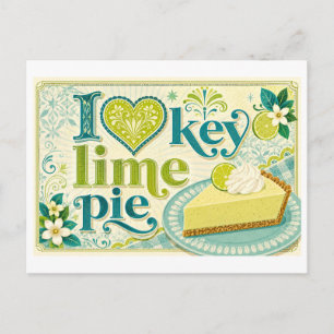 Carte Postale "J'adore la tarte au citron vert"