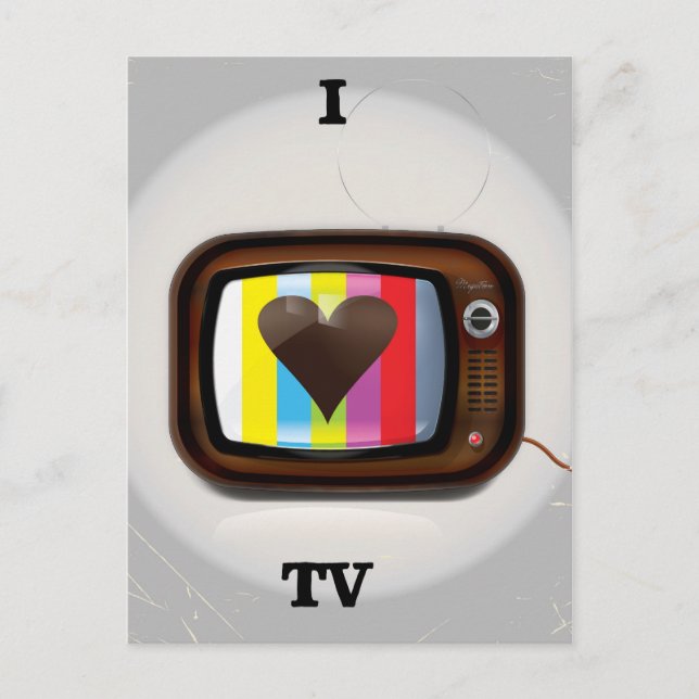 Carte Postale J'adore l'affiche de dessin animé de Tv (Devant)