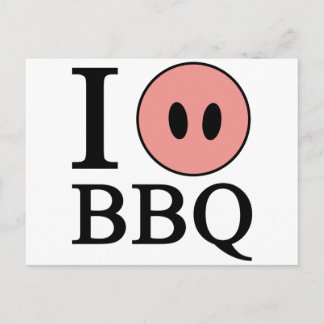 Carte Postale J'adore le barbecue
