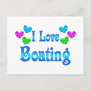 Carte Postale J'adore le bateau