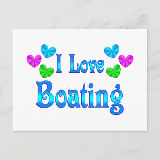 Carte Postale J'adore le bateau