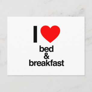 Carte Postale j'adore le bed and breakfast