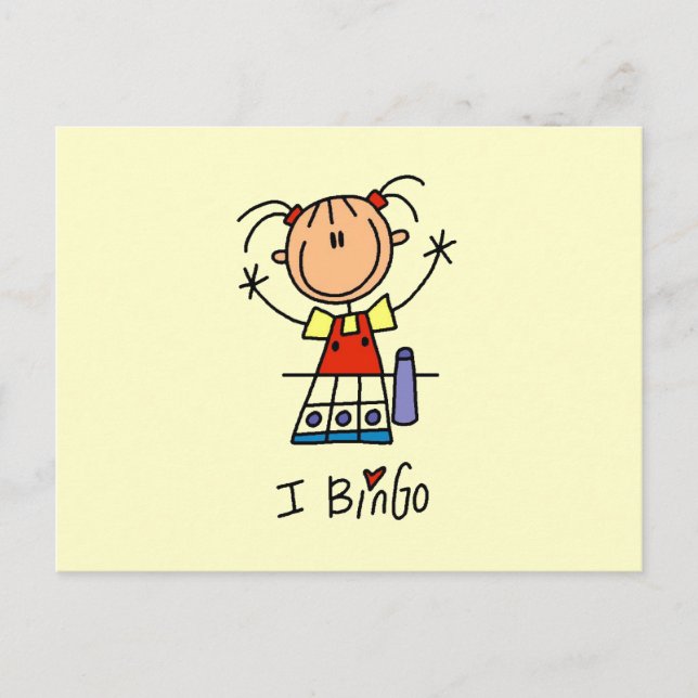 Carte Postale J'adore le Bingo (Devant)