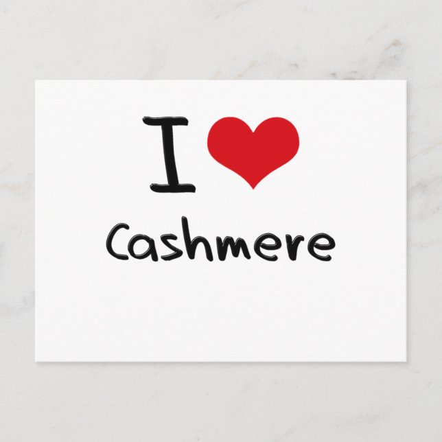 Carte Postale J'adore le Cachemire (Devant)