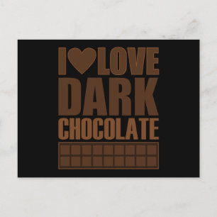 Carte Postale J'adore le chocolat noir
