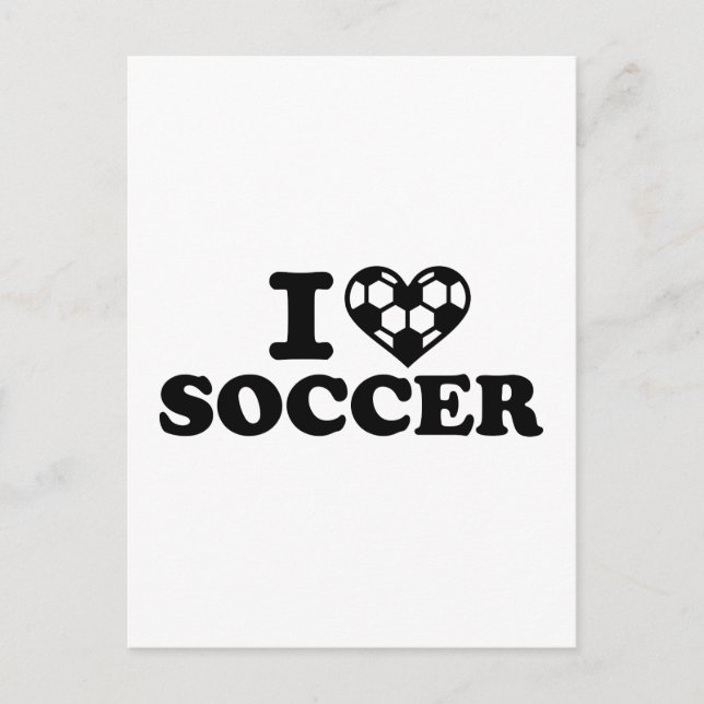 Carte Postale J'adore le football (Devant)