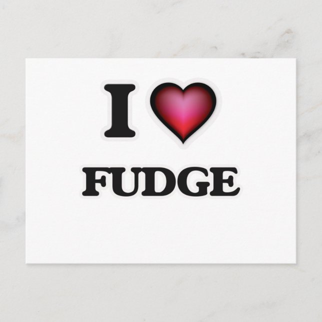Carte Postale J'adore le fudge (Devant)
