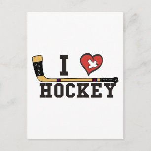 Carte Postale J'adore le hockey