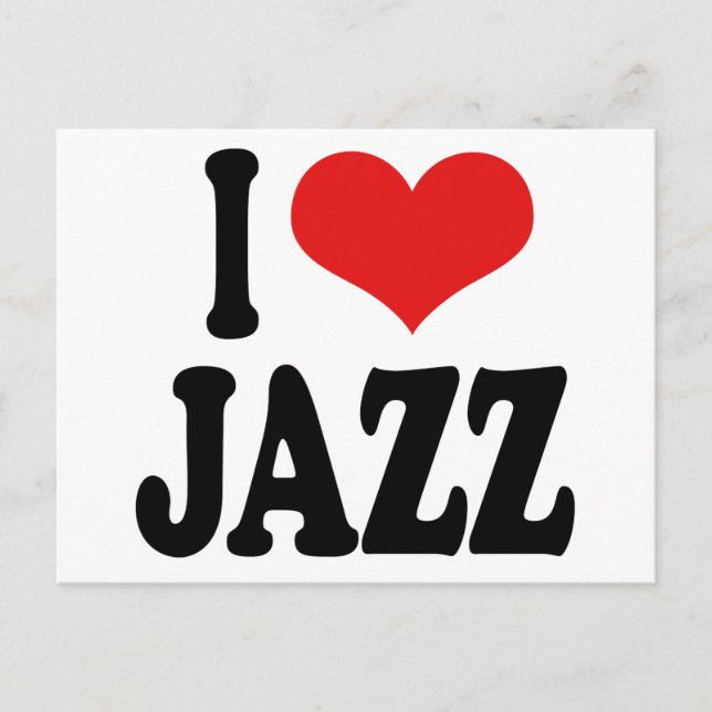 Carte Postale J'adore le jazz (Devant)