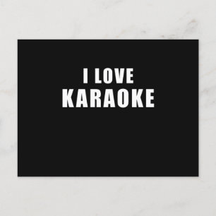 Carte Postale J'adore le Karaoke - cadeau de chant