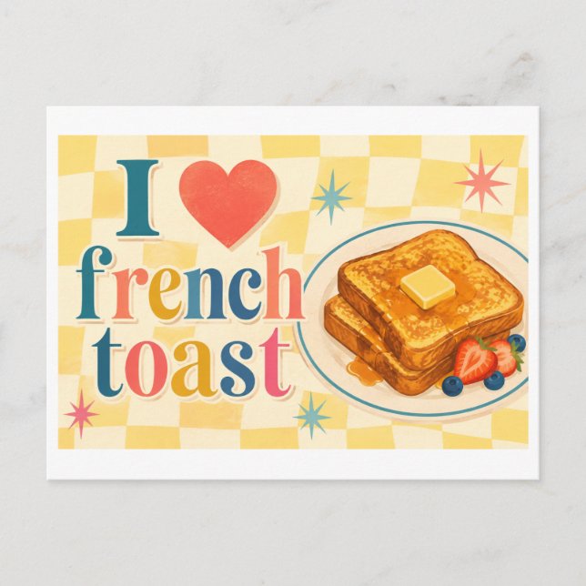 Carte Postale "J'adore le pain perdu" (Devant)