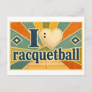 Carte Postale "J'adore le racquetball"