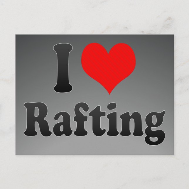 Carte Postale J'adore le rafting (Devant)