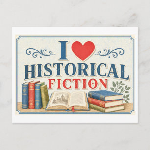 Carte Postale "J'adore le roman historique"