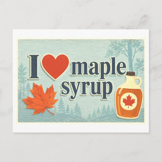 Carte Postale "J'adore le sirop d'érable" (Devant)