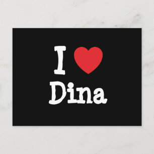 Carte Postale J'adore le T-Shirt cœur Dina