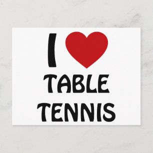 Carte Postale J'adore le tennis de table
