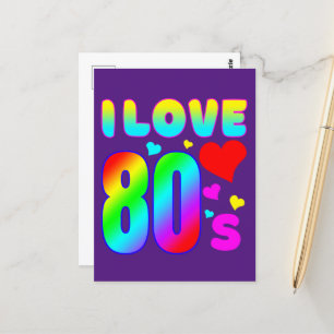 Carte Postale J'adore les années 80