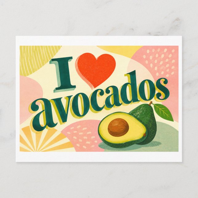 Carte Postale "J'adore les avocats" (Devant)