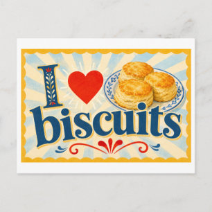 Carte Postale "J'adore les biscuits"
