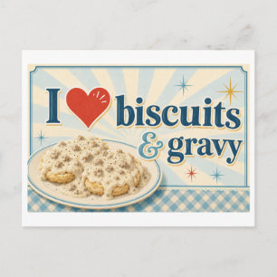 Carte Postale "J'adore les biscuits et la sauce"