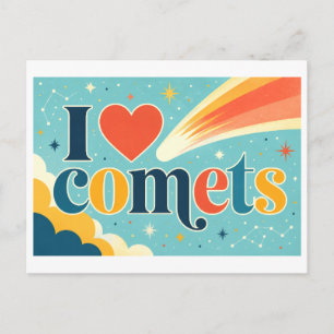 Carte Postale "J'adore les comètes"