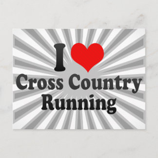 Carte Postale J'adore les cross-country Running