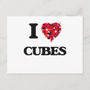 Carte Postale J'adore les Cubes