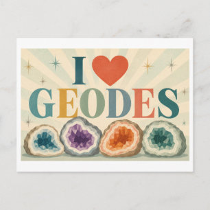 Carte Postale "J'adore les géodes"