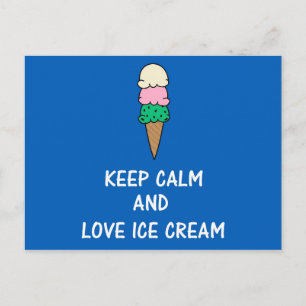 Carte Postale J'adore les glaces.