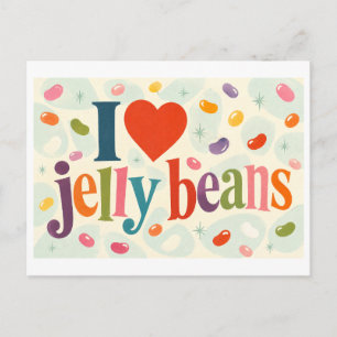 Carte Postale "J'adore les Jelly Beans"