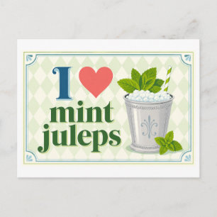 Carte Postale "J'adore les Mint Juleps"