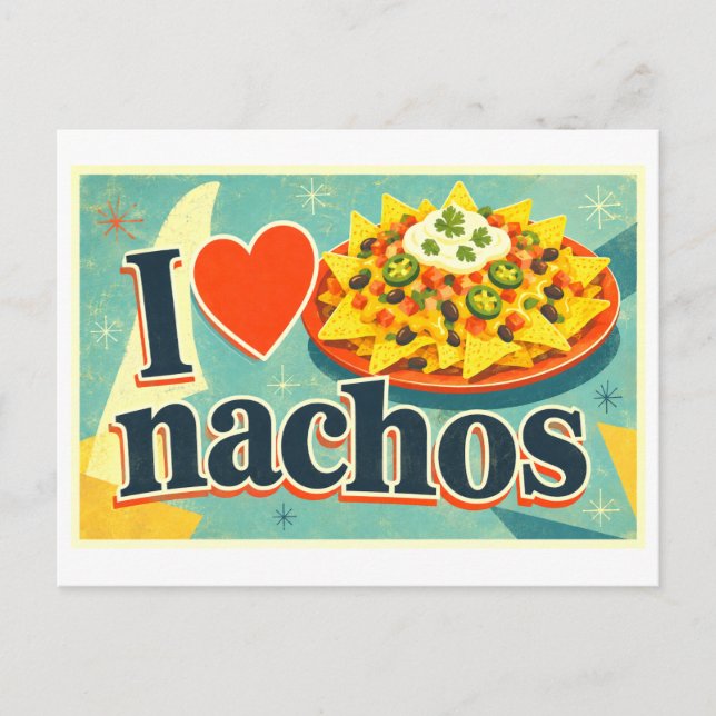 Carte Postale "J'adore les Nachos" (Devant)
