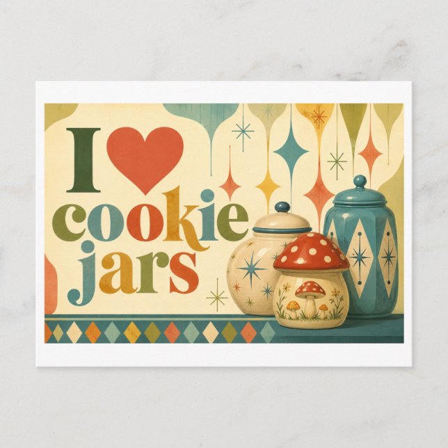 Carte Postale "J'adore les pots à biscuits" (Devant)
