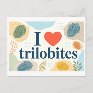 Carte Postale "J'adore les trilobites"