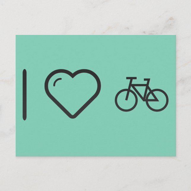 Carte Postale J'adore les vélos (Devant)