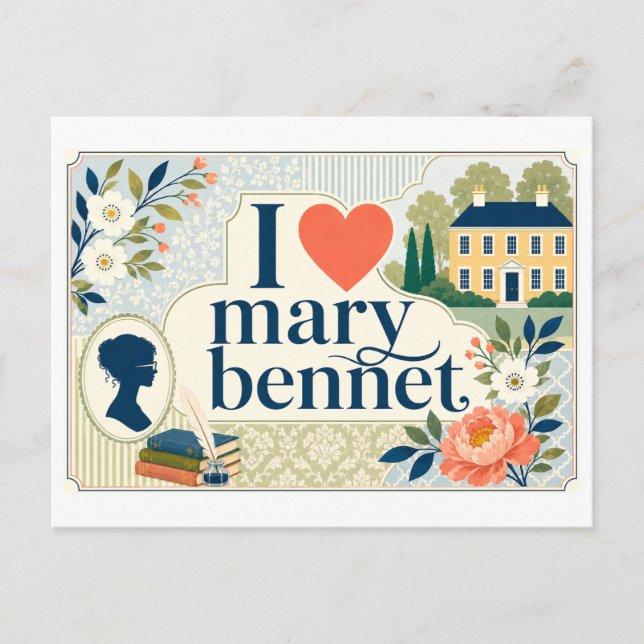 Carte Postale "J'adore Mary Bennet" (Devant)